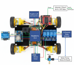 ai & iot based fire detection & extinguishing robot
