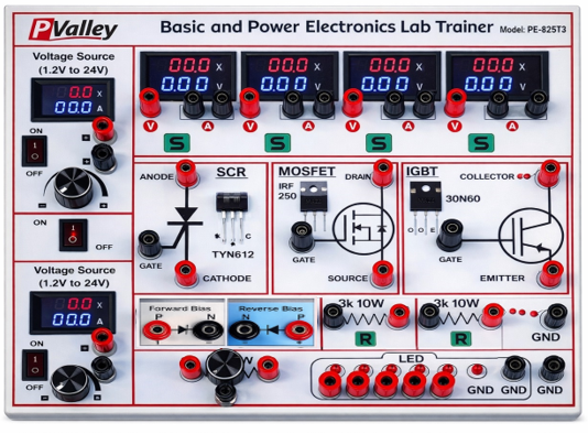 basic and power electronics lab trainer basic and power electronics lab trainer